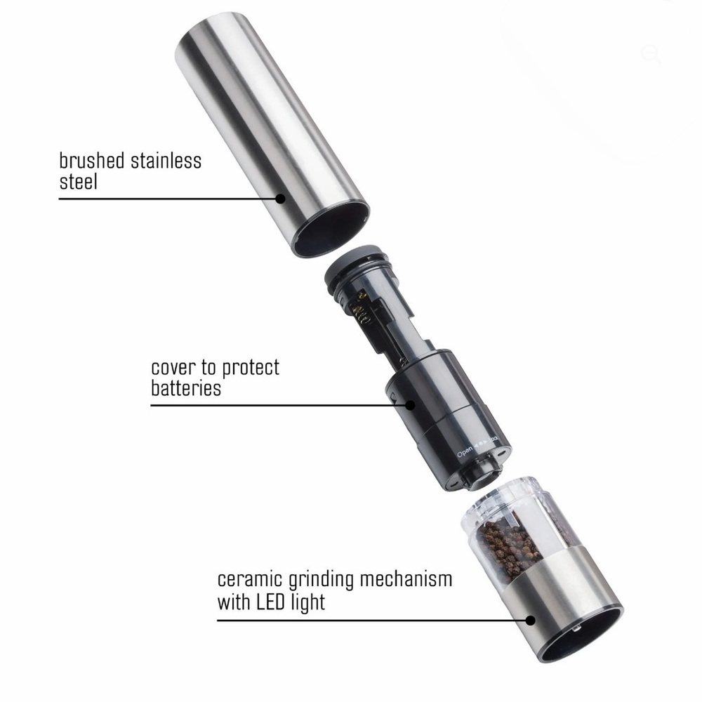 Kamenstein Electric Stainless Steel Salt and Pepper Grinder Set of 2 NEW!!! - Picture 7 of 7